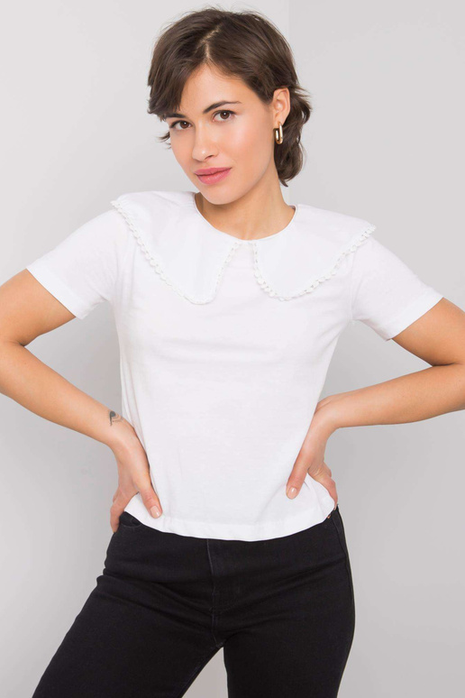 Balta palaidinė su apykakle Kaysie... Balta palaidinė su apykakle Kaysie...