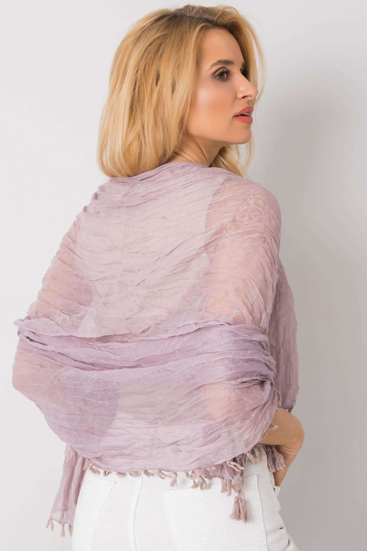 Šviesiai violetinė skara su kutais