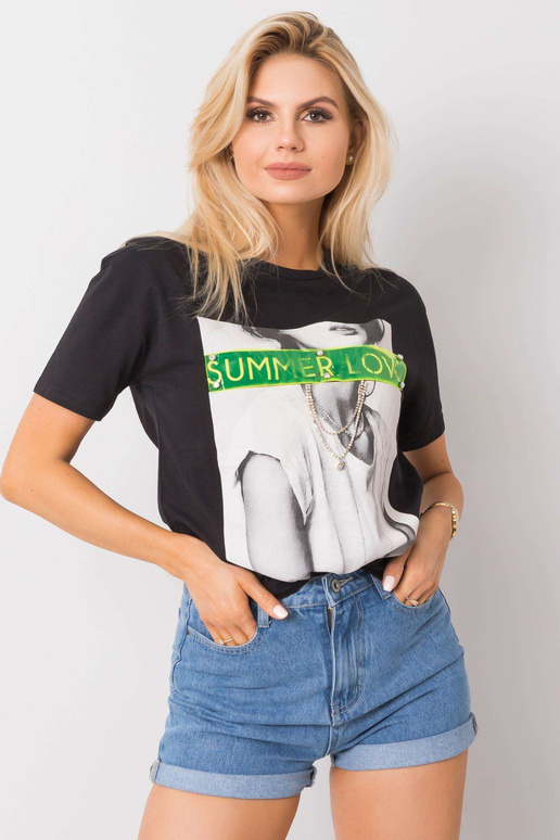 Juodi Marcia marškinėliai