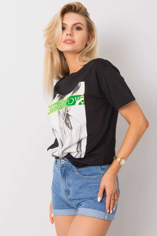 Juodi Marcia marškinėliai