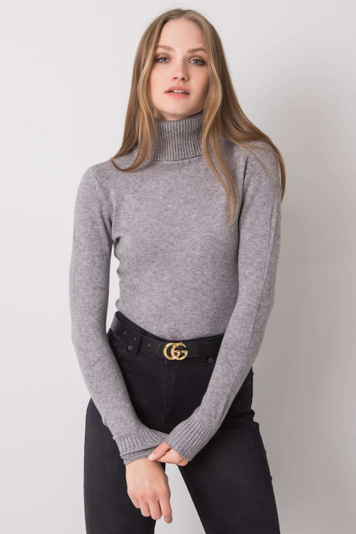 Pilkas džemperis su kaklu Pilkas džemperis su kaklu