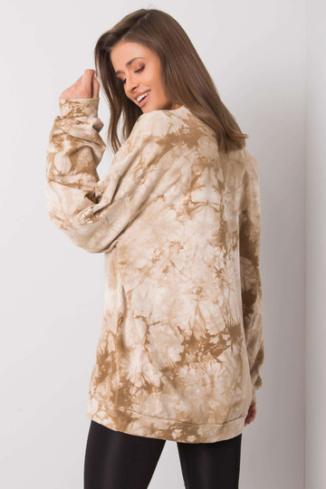 Smėlio spalvos megztinis be...