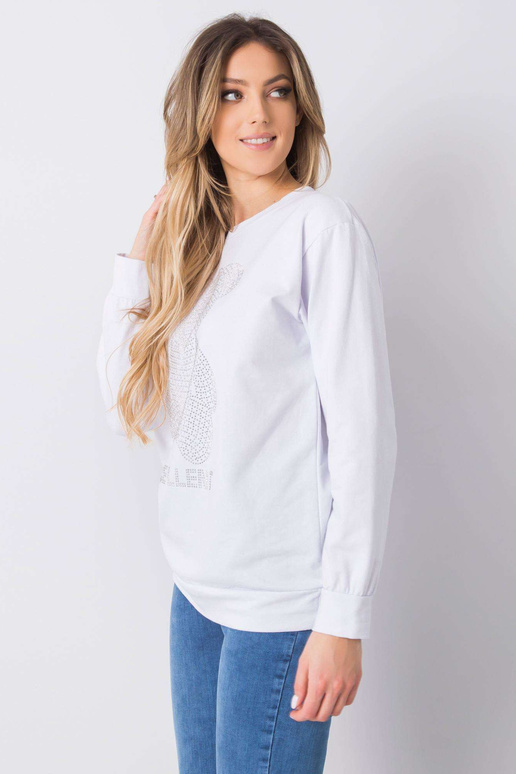 Baltas megztinis su Darla aplikacijomis Baltas megztinis su Darla aplikacijomis