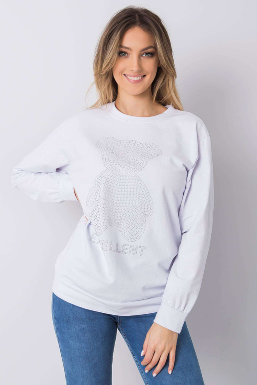 Baltas megztinis su Darla aplikacijomis Baltas megztinis su Darla aplikacijomis