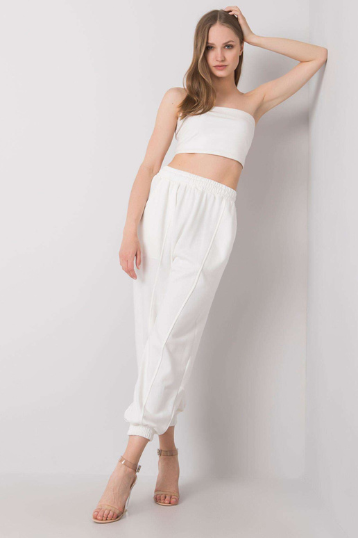 Baltos birželio sportinės kelnės