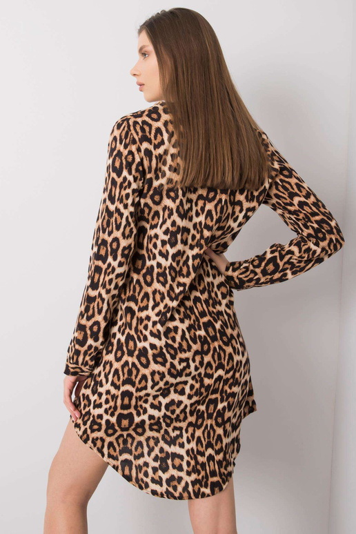 Ruda ir juoda dėmėta suknelė Debora...