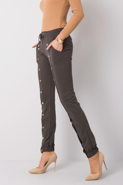 Tamsios chaki spalvos kelnės Limma