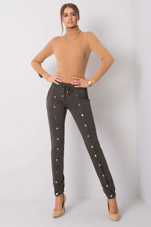 Tamsios chaki spalvos kelnės Limma