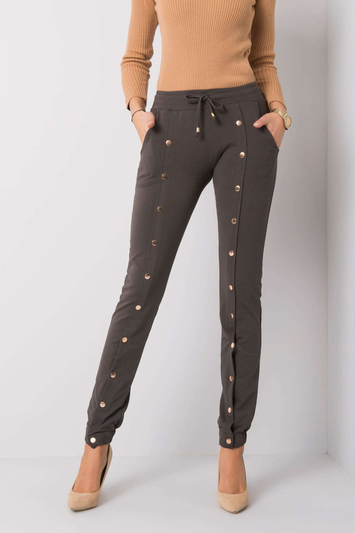 Tamsios chaki spalvos kelnės Limma