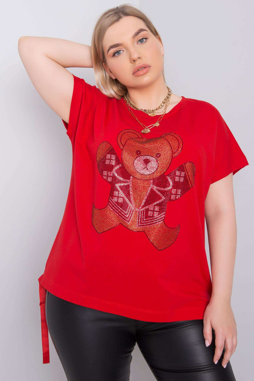 Raudona plius dydžio palaidinė su... Raudona plius dydžio palaidinė su...