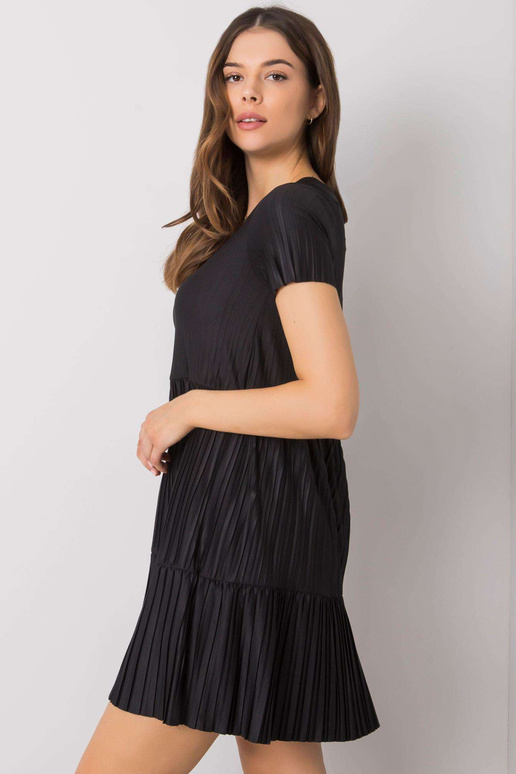 Juoda klostuota suknelė Yazmin RUE PARIS Juoda klostuota suknelė Yazmin RUE PARIS
