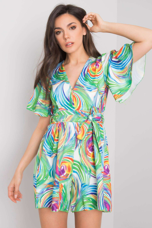 Baltas kombinezonas su spalvingais...