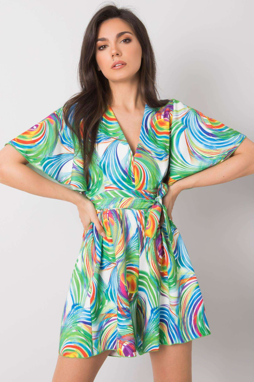 Baltas kombinezonas su spalvingais...