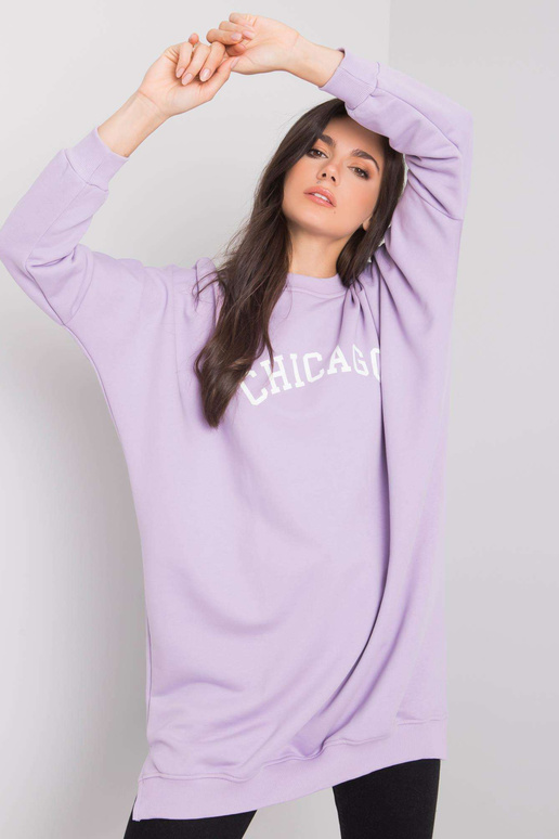 Šviesiai violetinė tunika su užrašu...