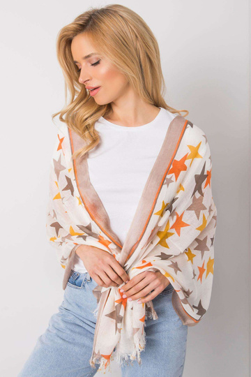 Smėlio spalvos šalikas su žvaigždučių raštu