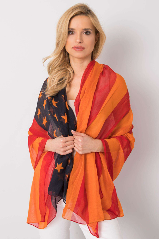 Raudonai oranžinis įvyniojimas su spauda