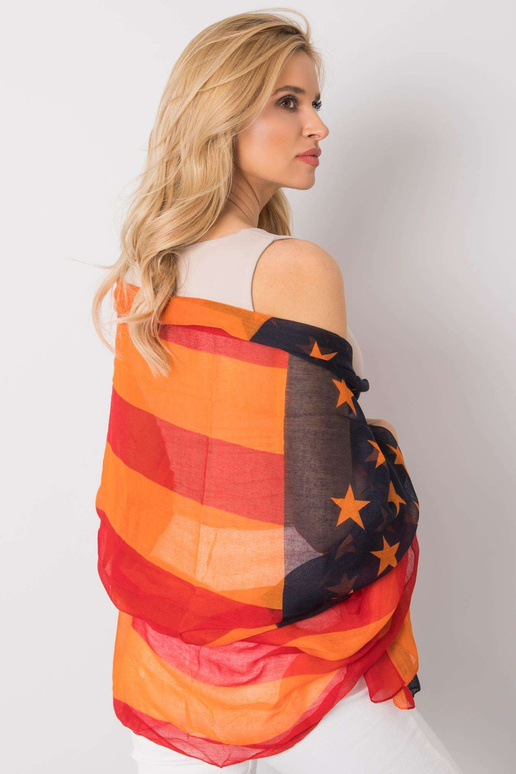 Raudonai oranžinis įvyniojimas su spauda