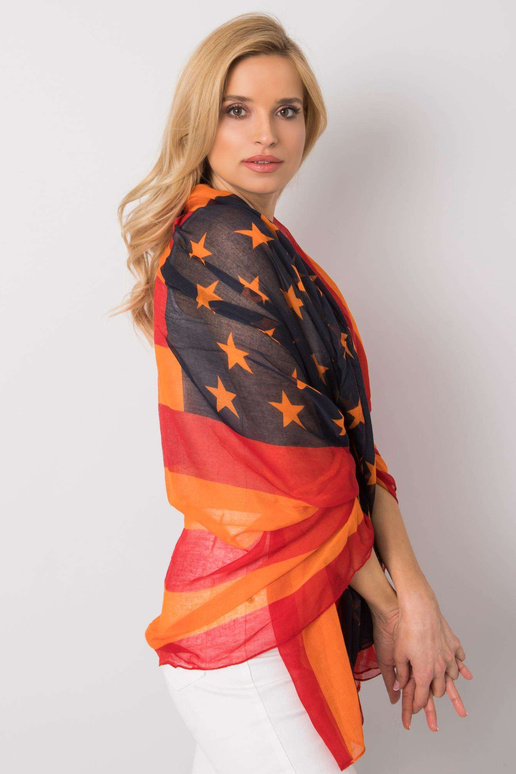 Raudonai oranžinis įvyniojimas su spauda