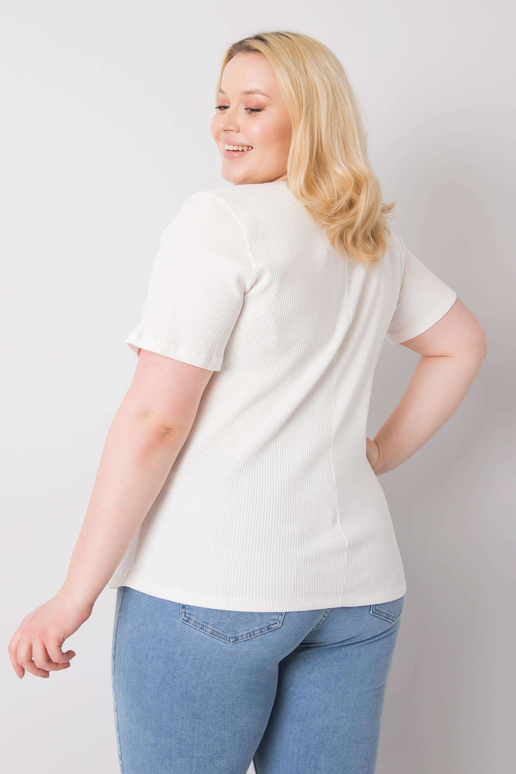 Ecru plius dydžio briaunota palaidinė... Ecru plius dydžio briaunota palaidinė...