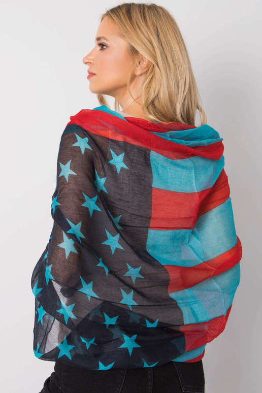 Raudonai mėlynas įvyniojimas su spauda