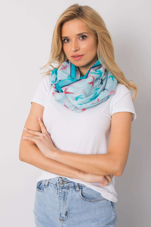 Mėlynas šalikas su raštu