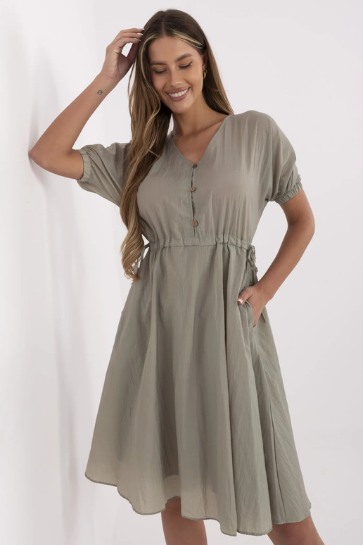 Khaki spalvos suknelė Kaia RUE PARIS Khaki spalvos suknelė Kaia RUE PARIS