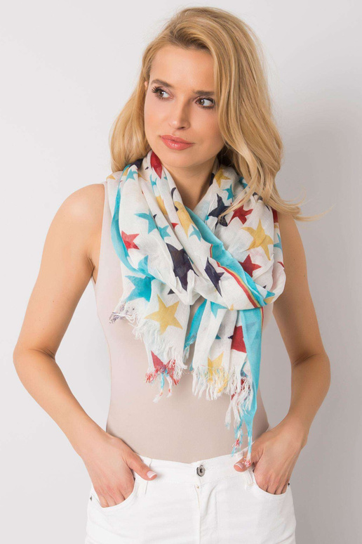 Mėlynas šalikas su žvaigždučių raštu