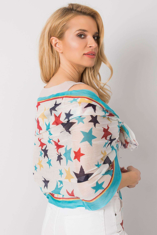 Mėlynas šalikas su žvaigždučių raštu