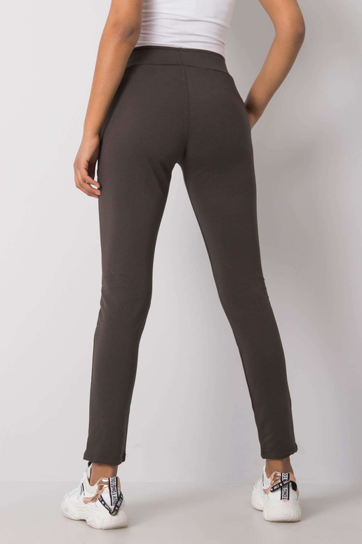 Tamsios chaki spalvos kelnės Cynthia