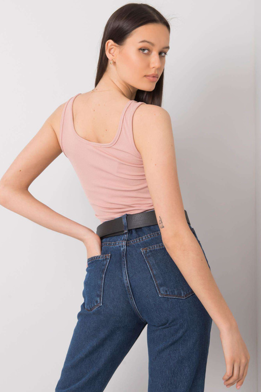 Purvinas rožinis viršus su kišenėmis...