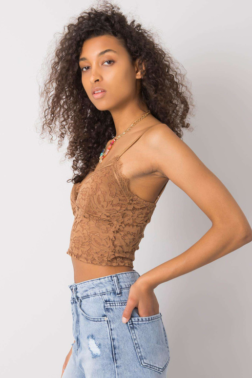 Zorinne OCH BELLA Camel Lace Top