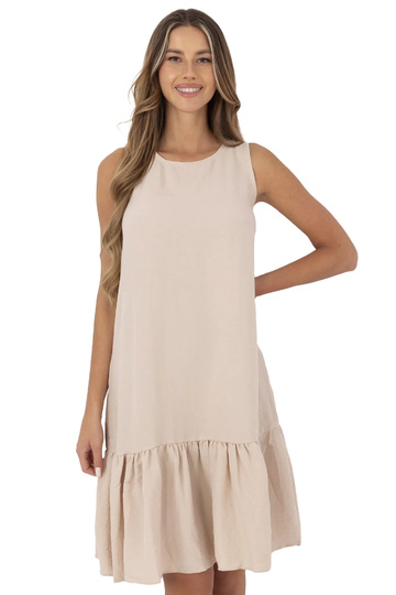 Smėlio spalvos suknelė su... 2