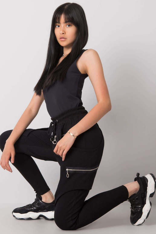 Megan juodos sportinės kelnės