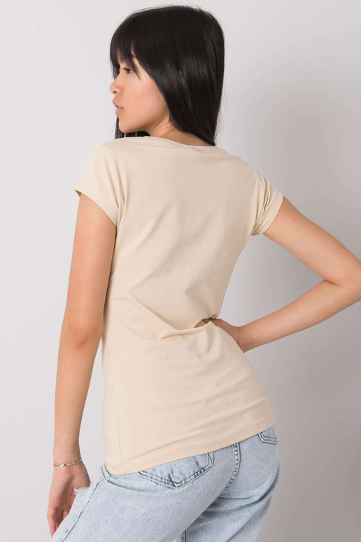 Smėlio spalvos marškinėliai su Haley...