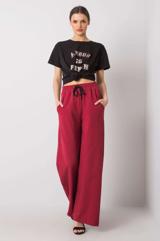 Bordo spalvos sportinės kelnės Abril