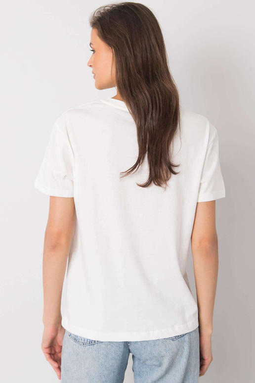 Ecru marškinėliai su raštu Solly Ecru marškinėliai su raštu Solly