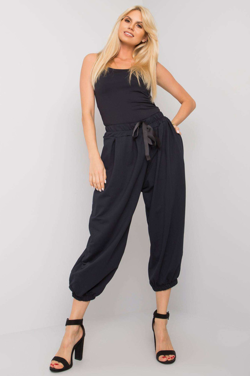 Tamsiai mėlynos Ferro plačios kelnės