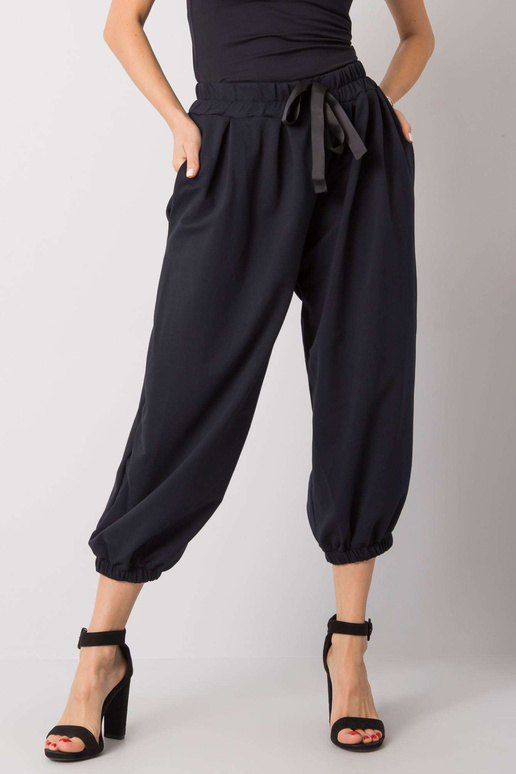 Tamsiai mėlynos Ferro plačios kelnės