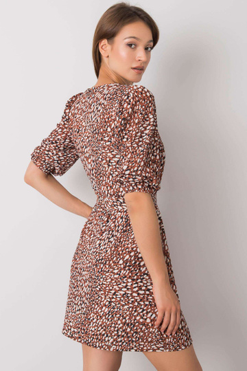 Ruda suknelė su Jianna raštais 2