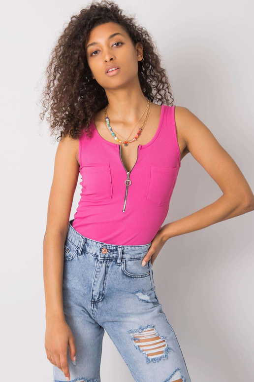 Rožinis viršus su Rosalind kišenėmis Rožinis viršus su Rosalind kišenėmis