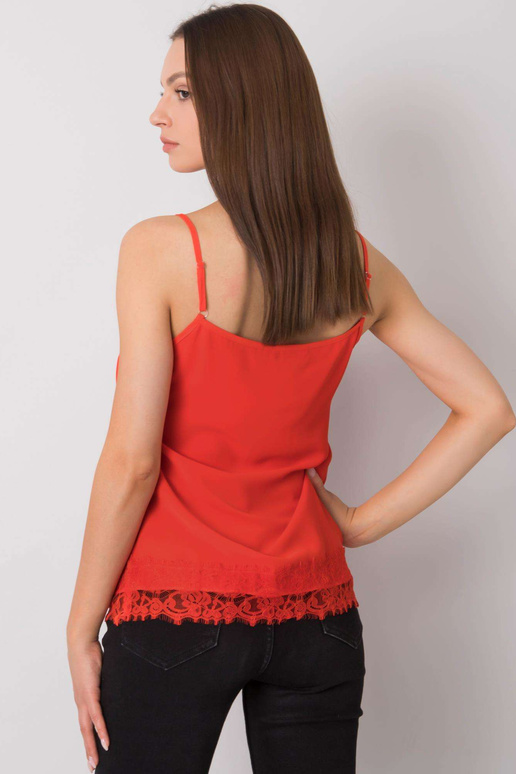 Raudonas Leyla Lace Ladies Top Raudonas Leyla Lace Ladies Top