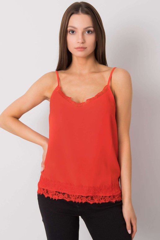 Raudonas Leyla Lace Ladies Top Raudonas Leyla Lace Ladies Top