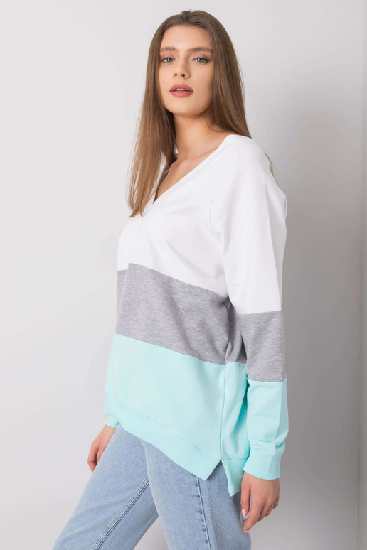 Baltas ir mėtinis megztinis Lotta RUE...