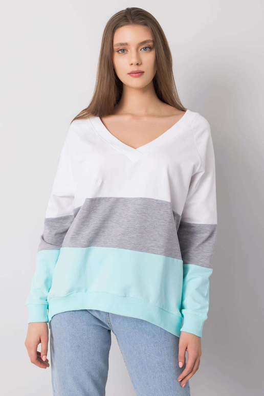 Baltas ir mėtinis megztinis Lotta RUE...