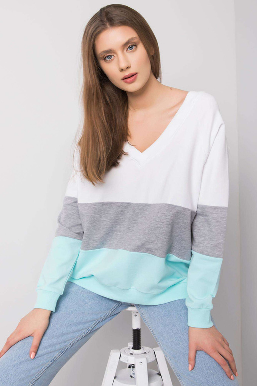 Baltas ir mėtinis megztinis Lotta RUE...