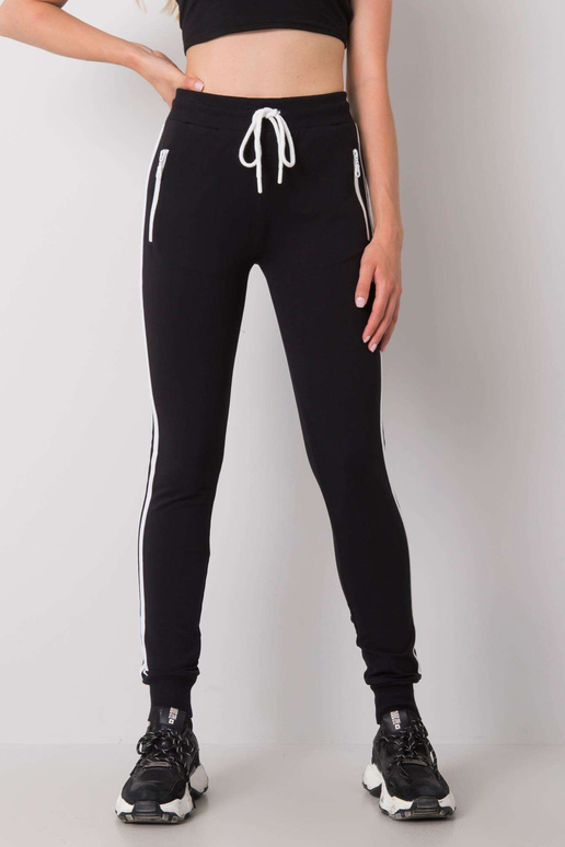 Šafrano juodos sportinės kelnės