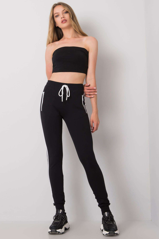 Šafrano juodos sportinės kelnės