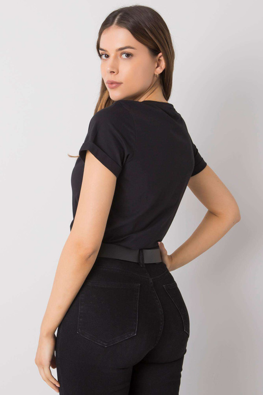 Juodi marškinėliai su raštu Ibbie RUE...