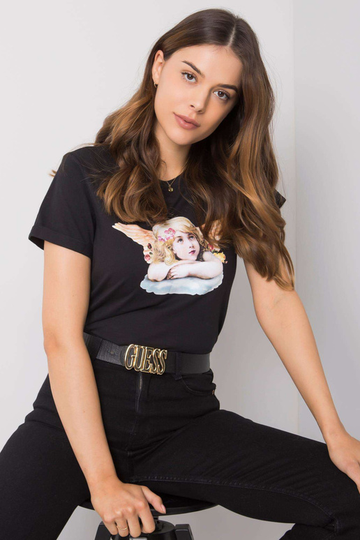 Juodi marškinėliai su raštu Ibbie RUE...