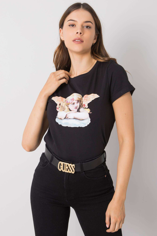 Juodi marškinėliai su raštu Ibbie RUE...